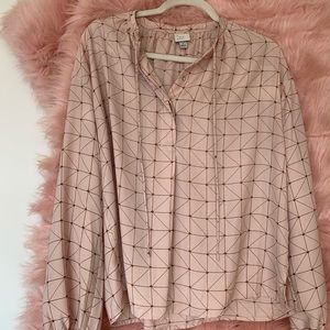 Beige and brown blouse, size S NWOT